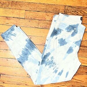 GAP Blue and White Tie-Dye Leggings Skimmer Skinny Jeans Size 8